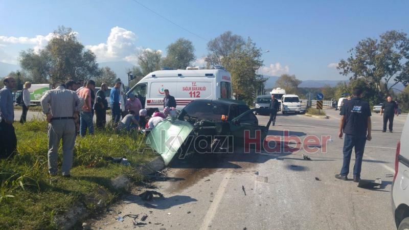 Batakkköy Kavşağında Kaza