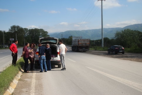 Batakköy Kavşağında Maddi Hasarlı Kaza