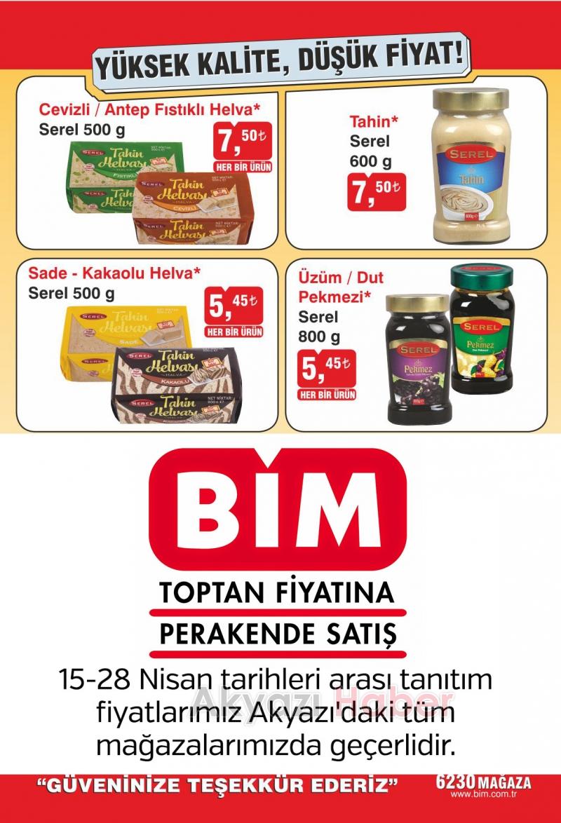 BİM MARKET 15  28 NİSAN Kampanya