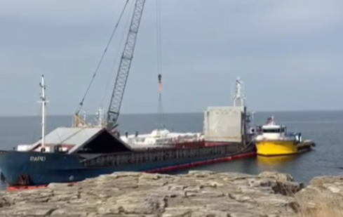 Binlerce ton alçı bulunan gemi ile ilgili yeni gelişme