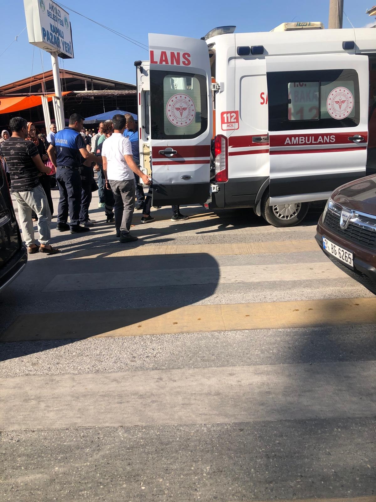 Bisikletin çarptığı kadın yaralandı