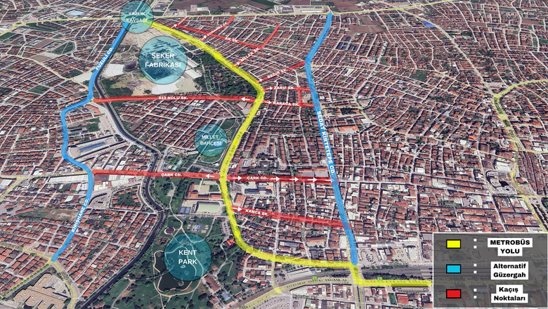 Büyükşehir’den sürücülere alternatif güzergâh bilgilendirmesi