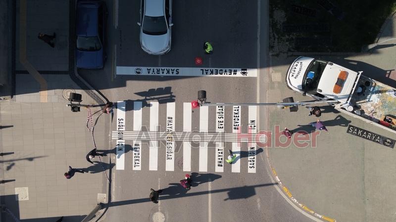 Büyükşehirden yaya geçitlerinde farkındalık çalışması