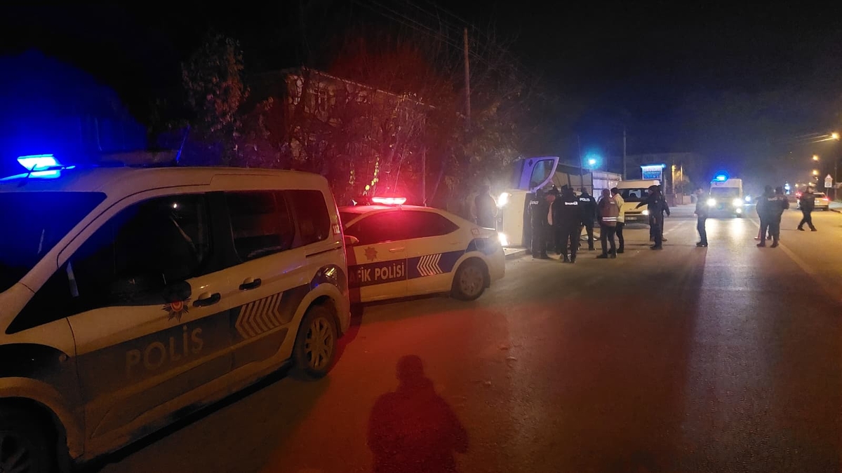 Caddede korkutan kaza