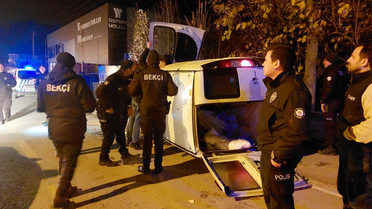 Caddede korkutan kaza