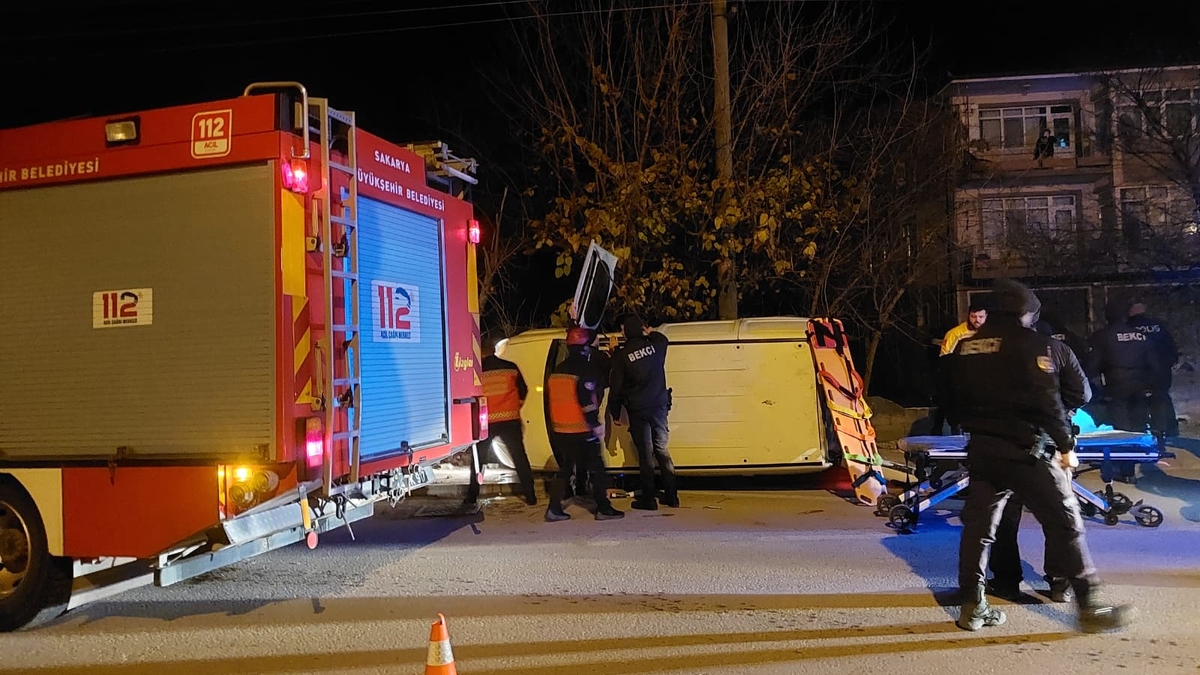 Caddede korkutan kaza