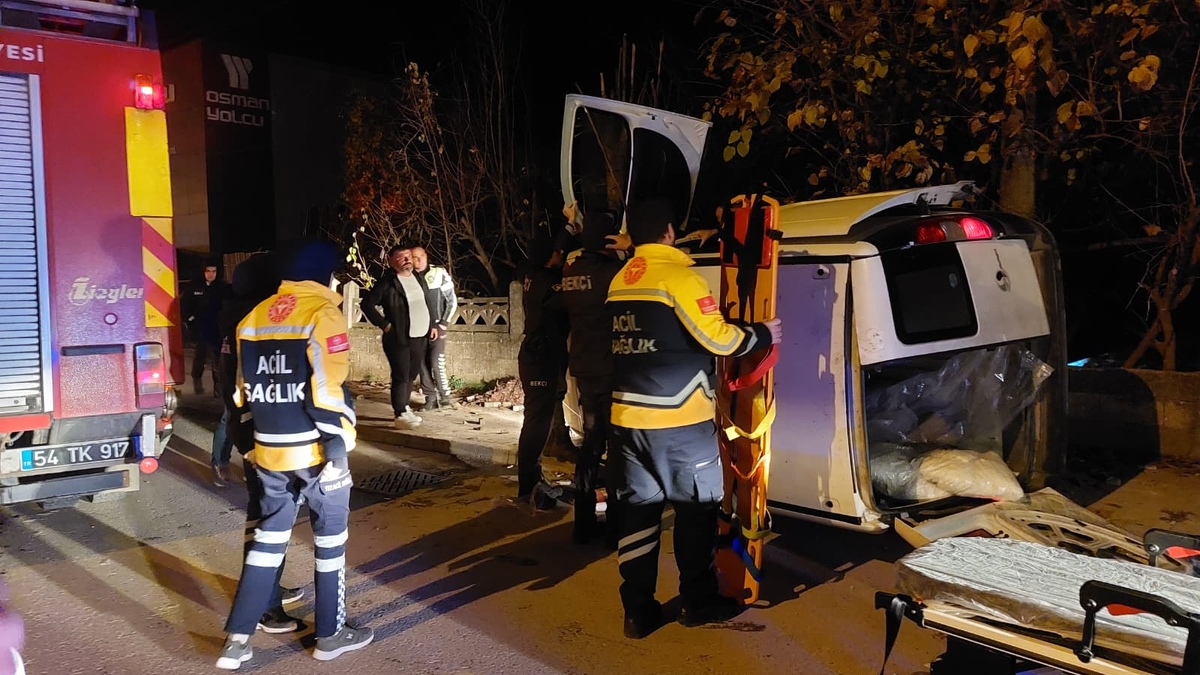 Caddede korkutan kaza