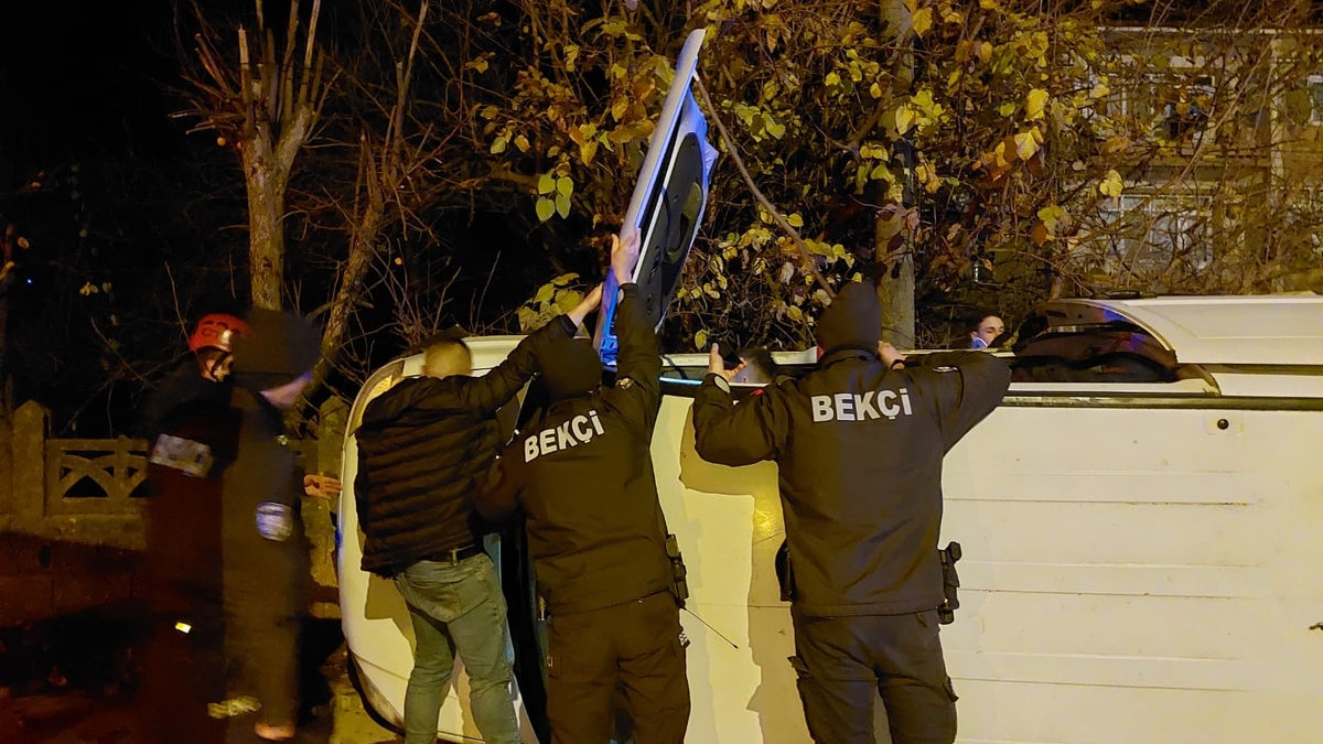 Caddede korkutan kaza