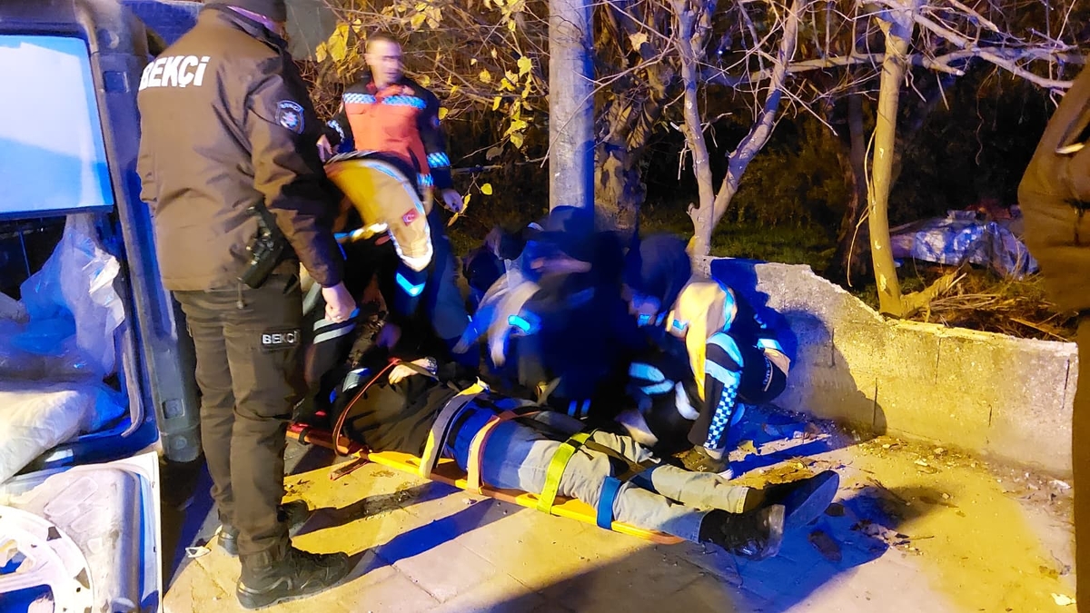 Caddede korkutan kaza