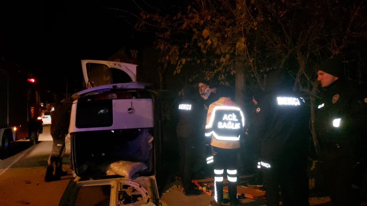 Caddede korkutan kaza