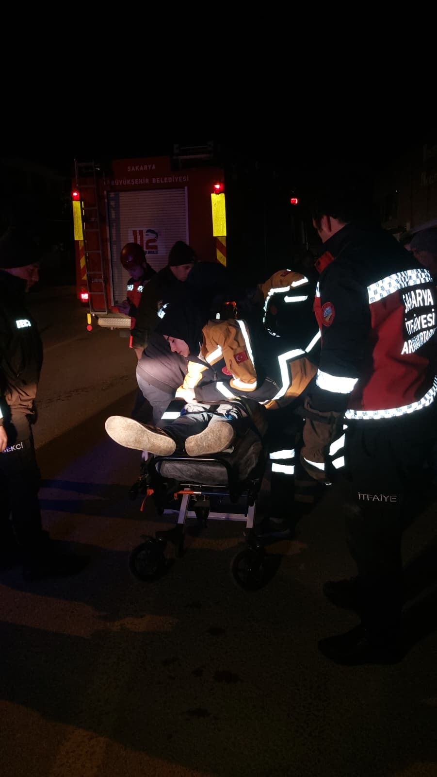 Caddede korkutan kaza