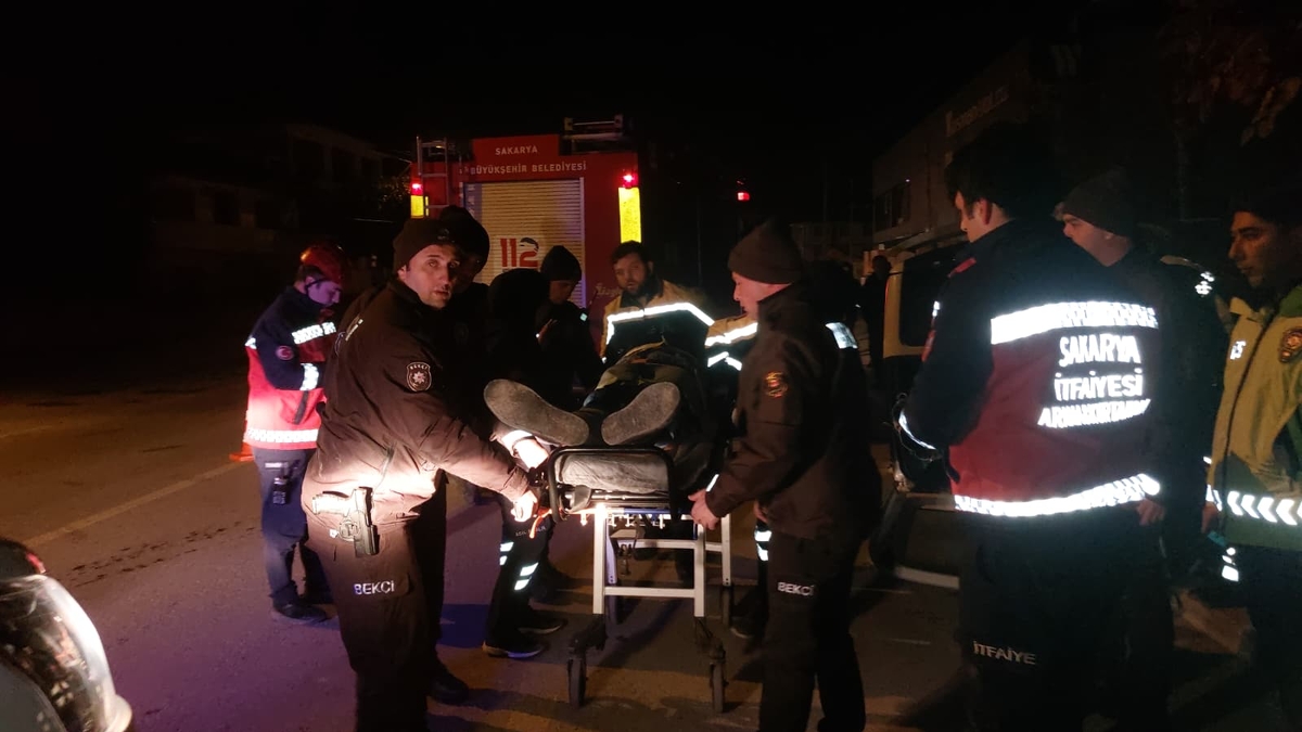 Caddede korkutan kaza