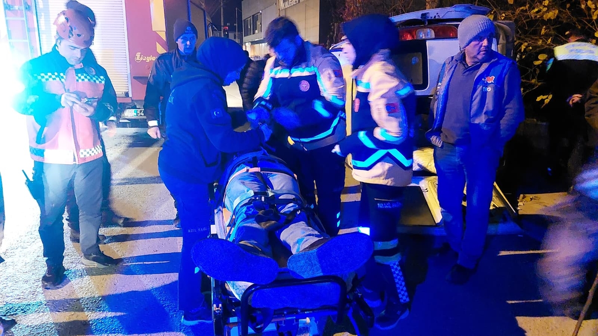 Caddede korkutan kaza