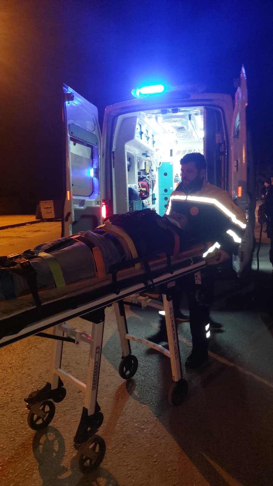 Caddede korkutan kaza