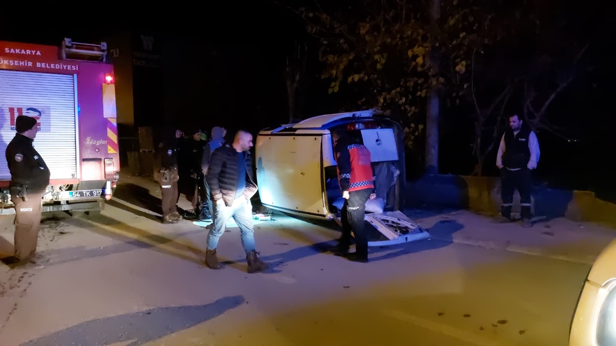 Caddede korkutan kaza