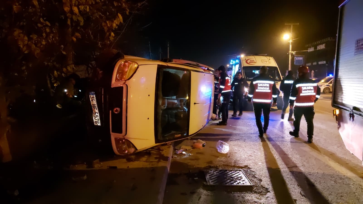 Caddede korkutan kaza