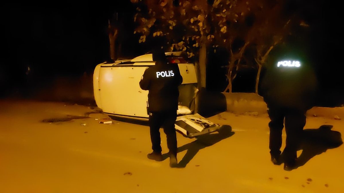 Caddede korkutan kaza