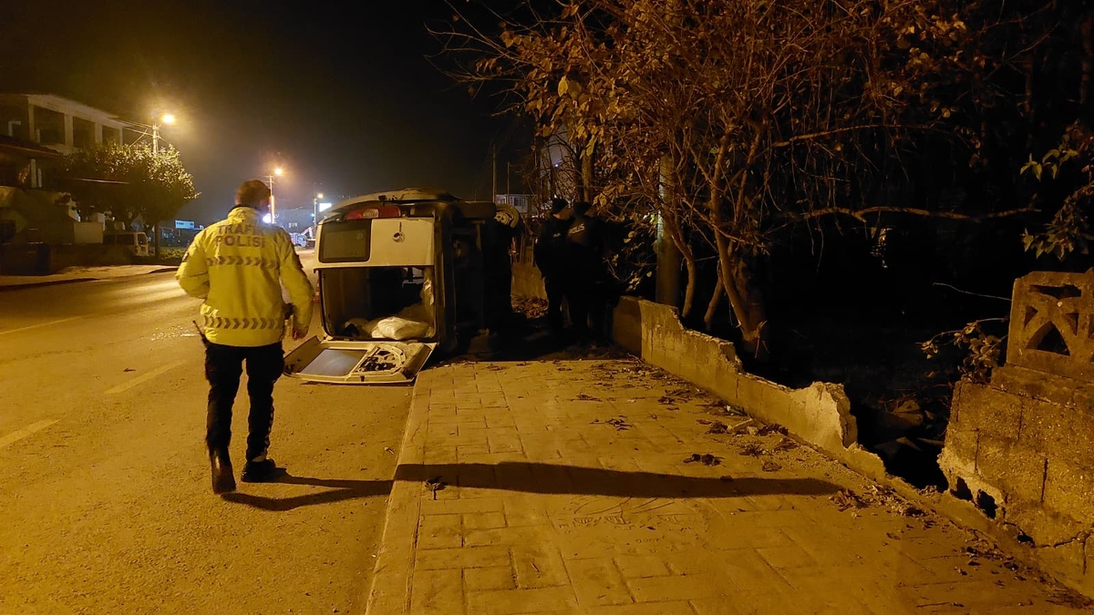 Caddede korkutan kaza