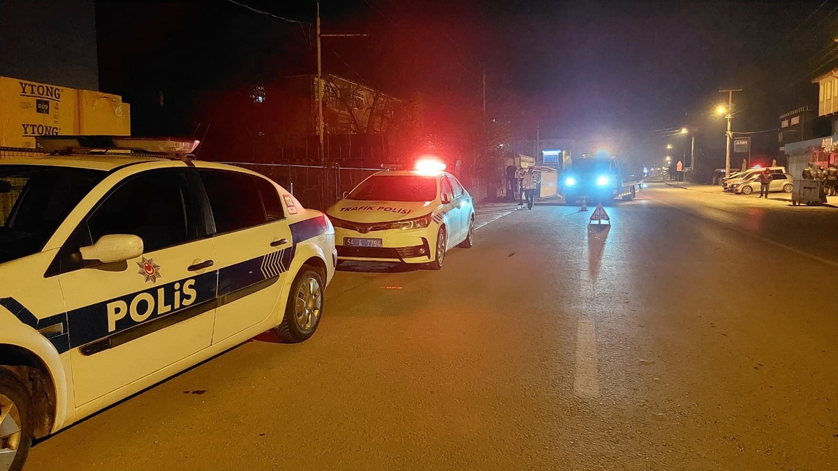 Caddede korkutan kaza