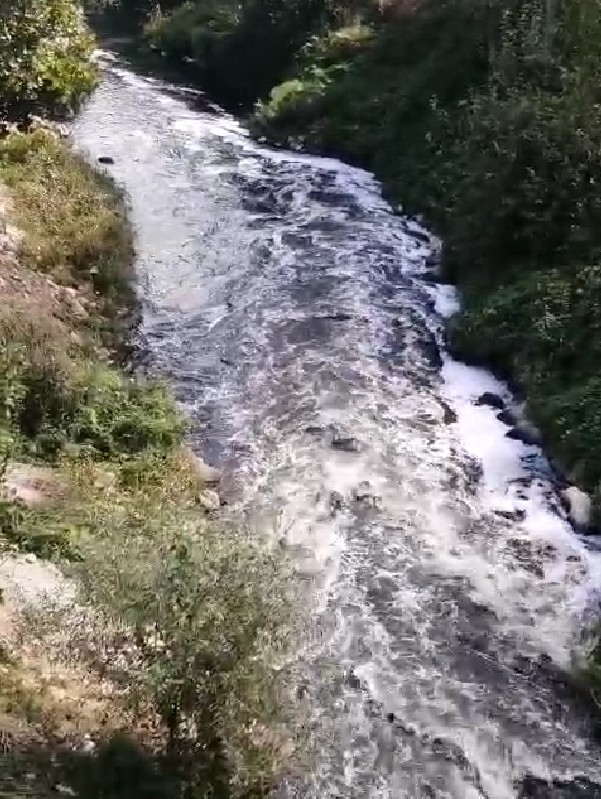 Çark Deresi'nin rengi siyaha döndü