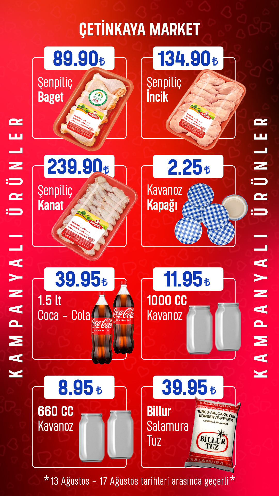 Çarşamba’ya özel indirim şöleni ÇETİNKAYA MARKET’te her çarşamba Sizlerle!