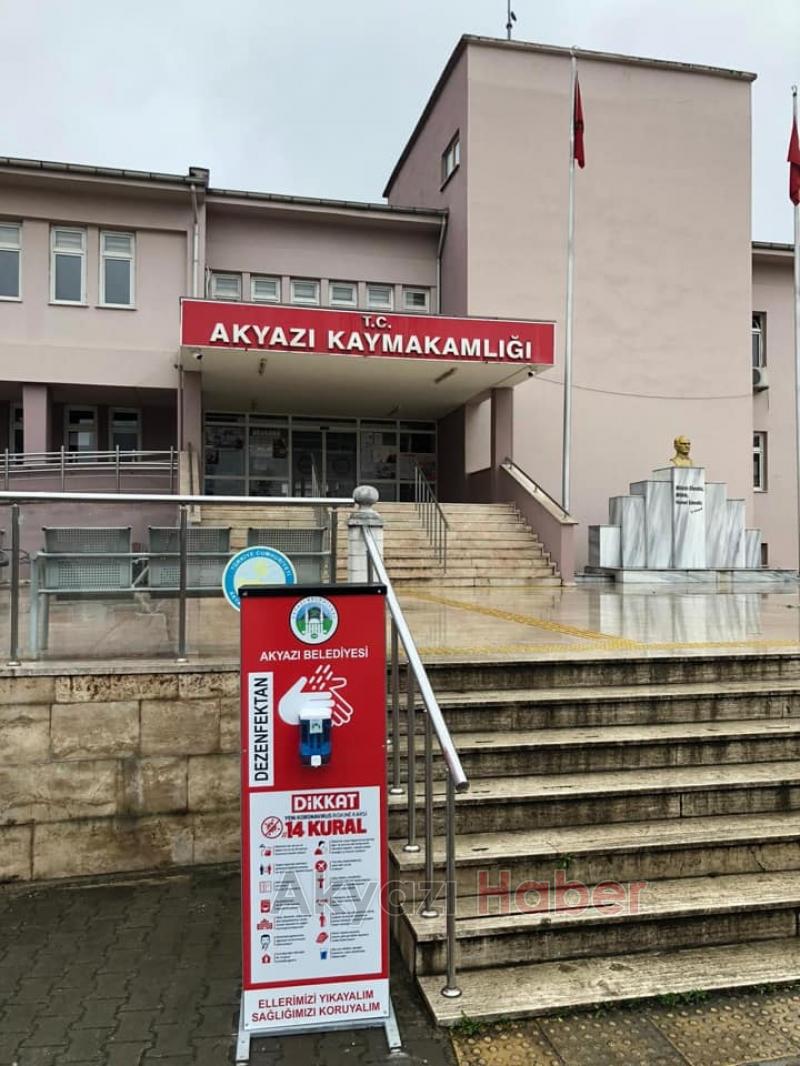 Çarşı içine Dezenfekte Noktaları kuruldu