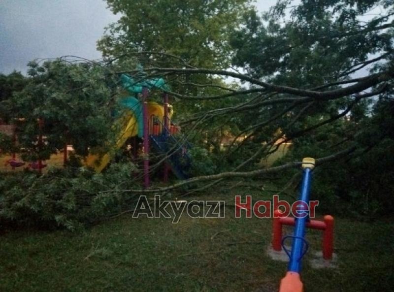 ÇOCUK PARKINA YILDIRIM DÜŞTÜ