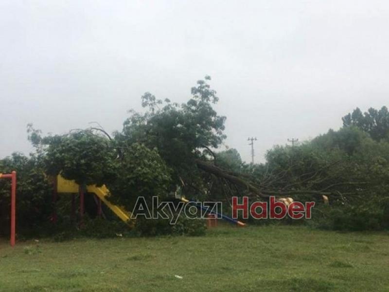 ÇOCUK PARKINA YILDIRIM DÜŞTÜ