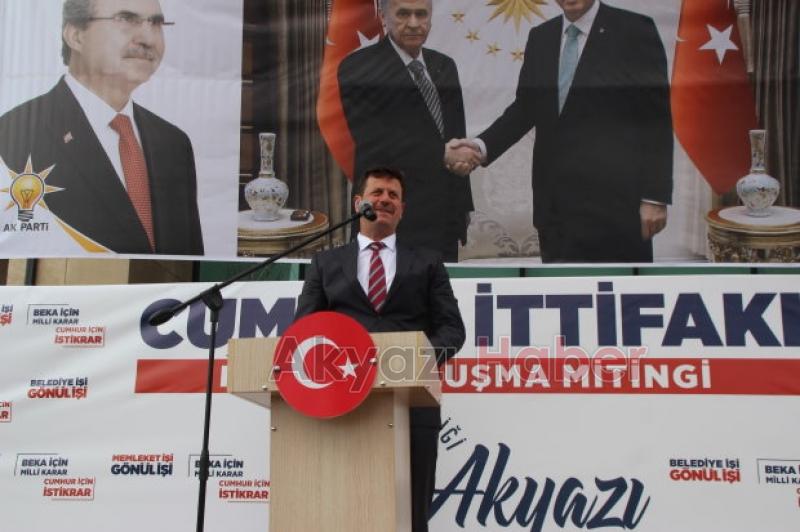 Cumhur İttifakı Akyazıda Halkla Buluşma Mitingi düzenledi