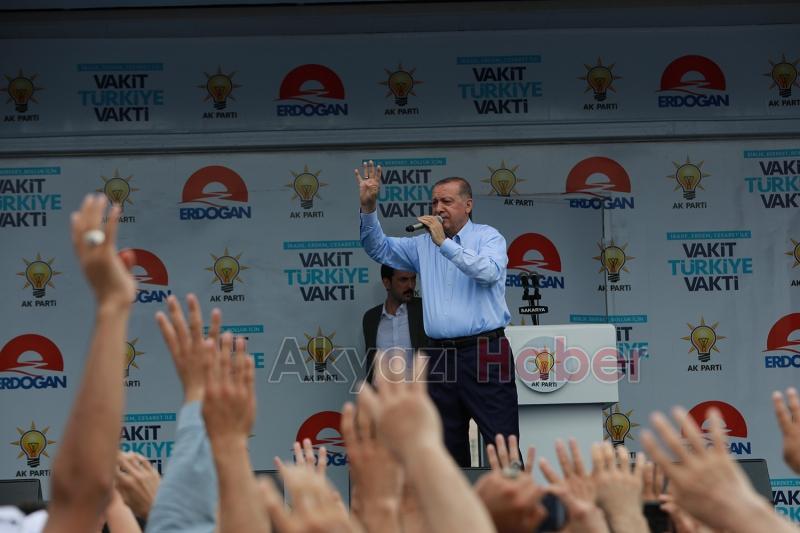 Cumhurbaşkanı Recep Tayyip Erdoğan'ın Sakarya Mitingi