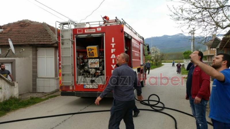 Yangını gören ev sahibi bayıldı