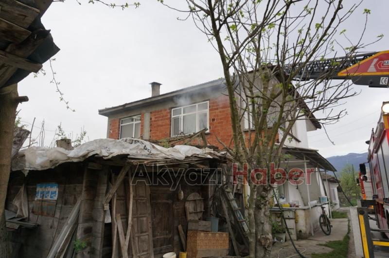 Yangını gören ev sahibi bayıldı