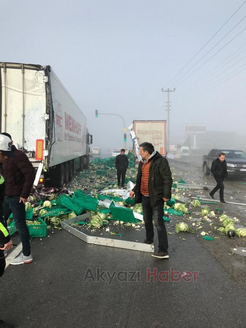 D 100 sabah saatleri Karayolu sebze bahçesine döndü