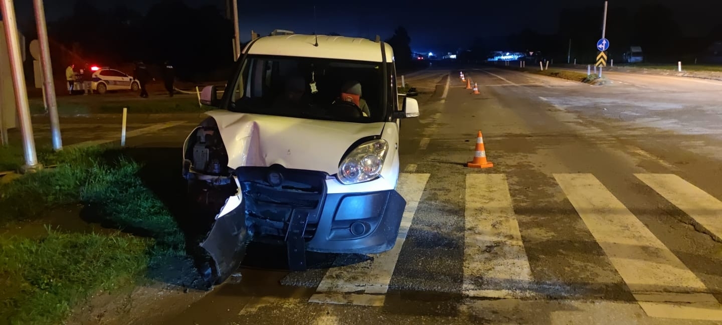 D-140'da alkollü sürücü kaza yaptı 
