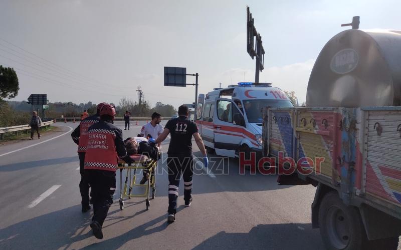 D140 Akyazı Gişelerinde Sıkışmalı Trafik Kazası