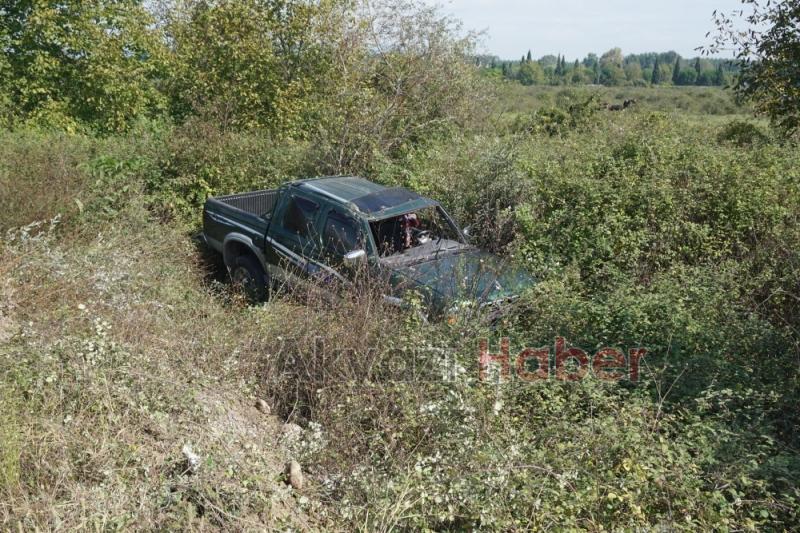 D140 da Direksiyon hakimiyetini kaybetti şarampole uçtu