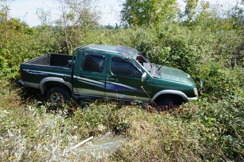 D140 da Direksiyon hakimiyetini kaybetti şarampole uçtu