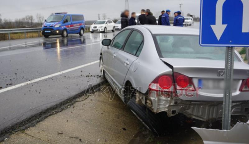 D140 Karayolunda trafik kazası 1 yaralı