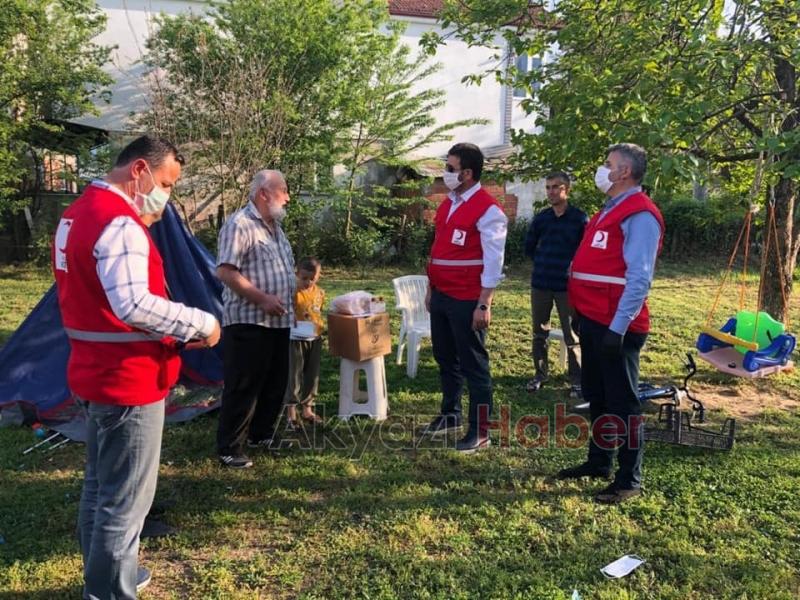 Dağıtımda Başkan Soykanda görev aldı