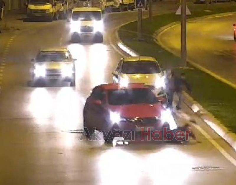 Dehşet anları Çocuğu altına alıp sürükledi