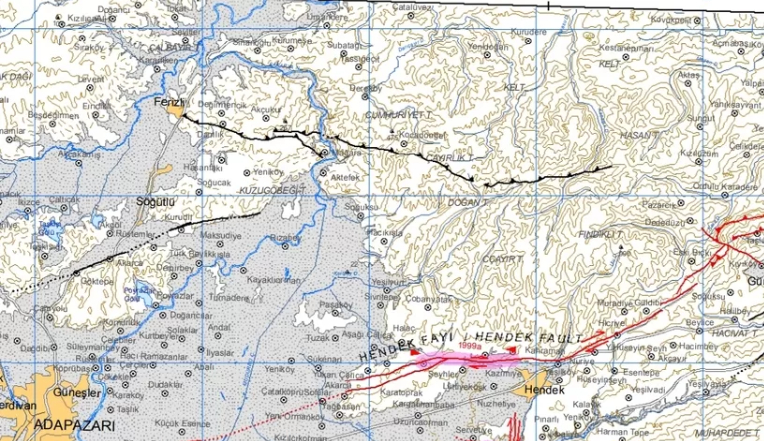 Sakarya'da  ilçe fay hattı üzerinde; İşte o ilçeler