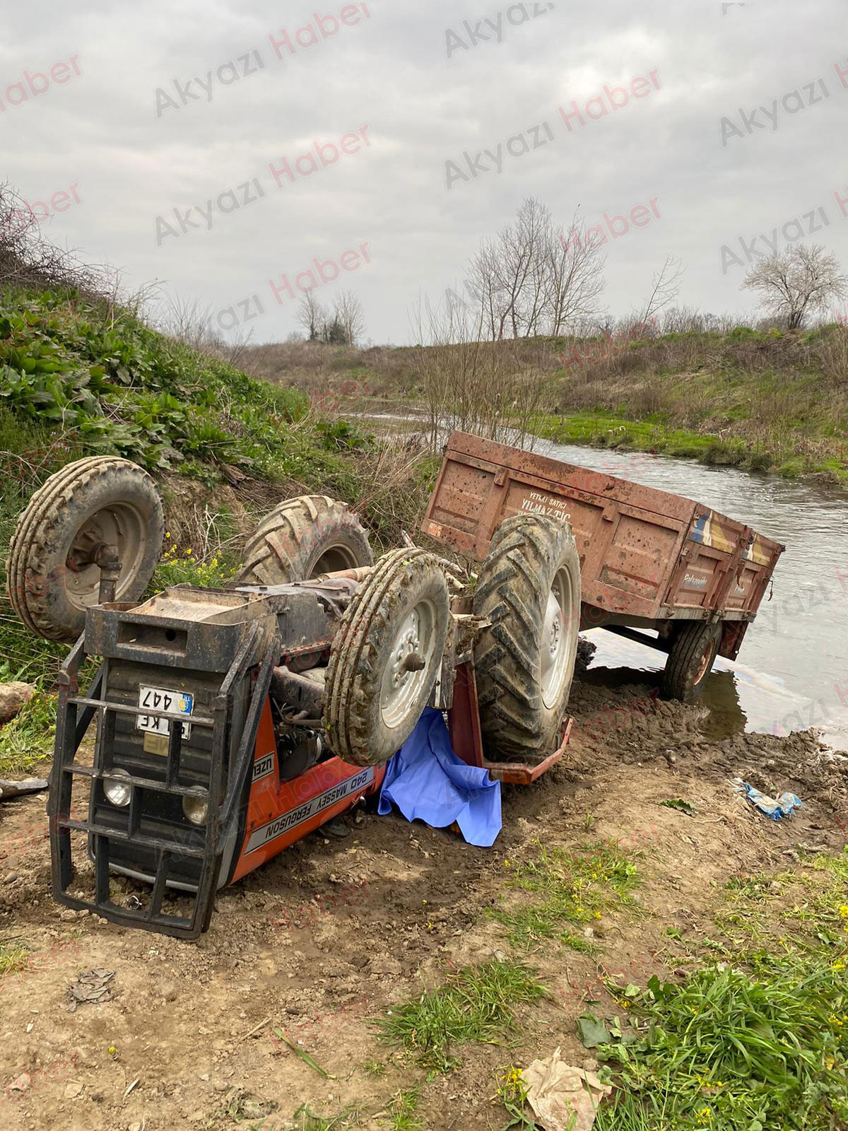 Dere kenarında feci ölüm