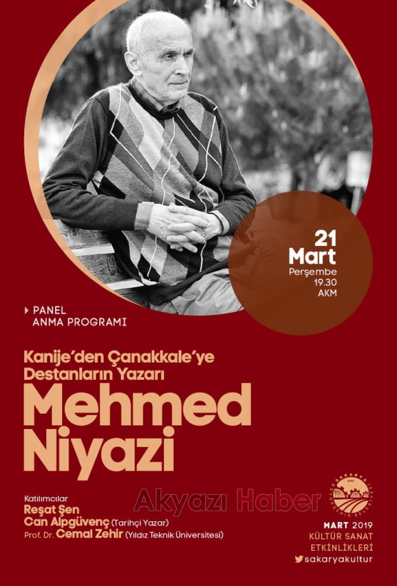 Destanların Yazarı Mehmed Niyazi konuşulacak
