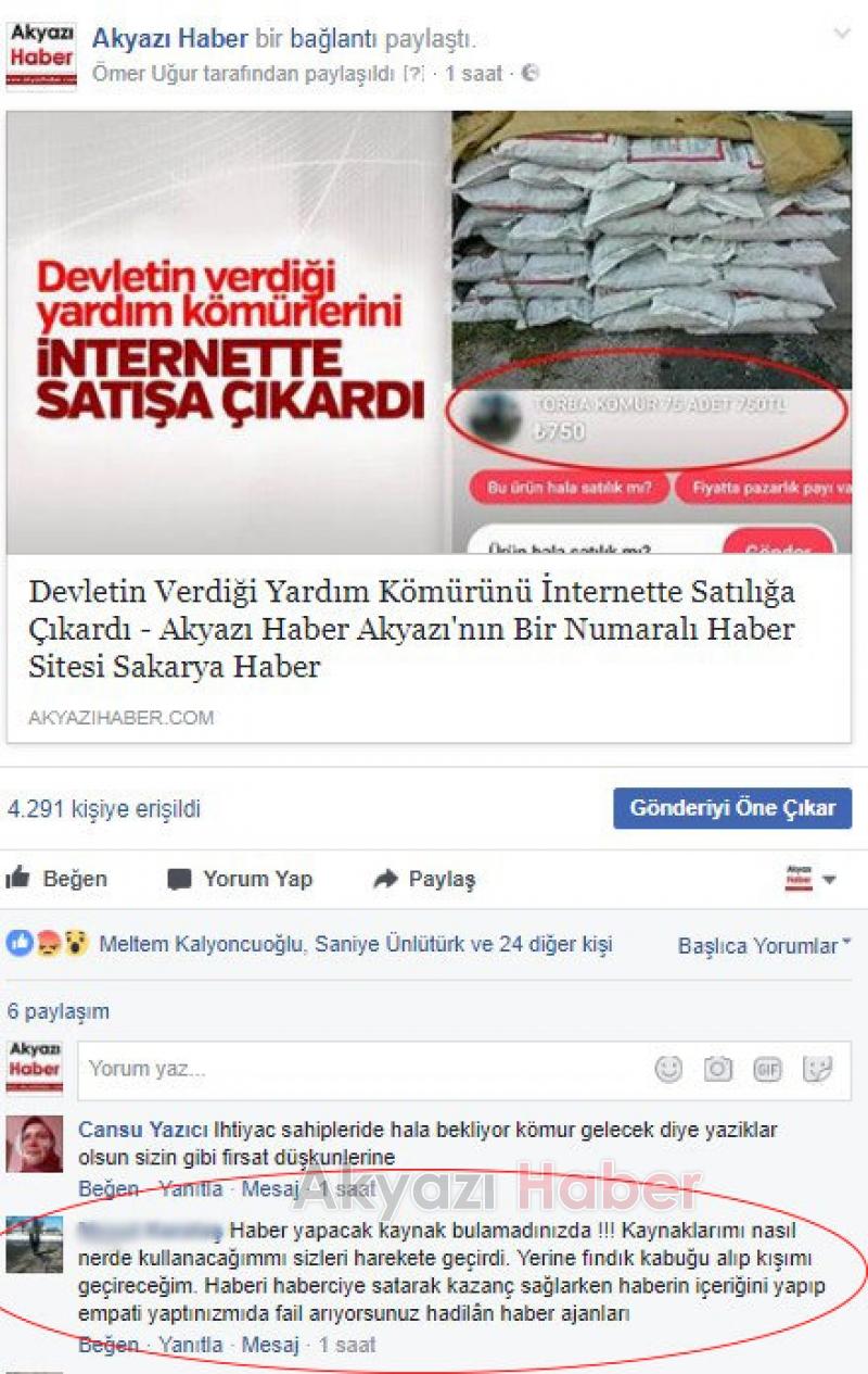  Devletin Verdiği Yardım Kömürünü İnternette Satılığa Çıkardı