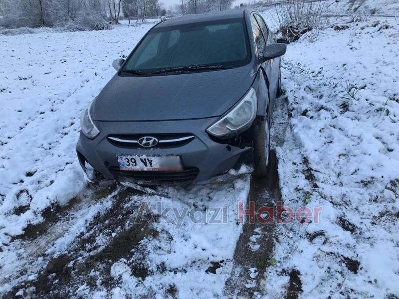 Direksiyon Hâkimiyetini Kaybeden Otomobil Tarlaya Uçtu