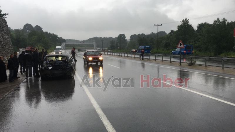 Direksiyon Hakimiyetini Kaybeden Sürücü Takla Attı