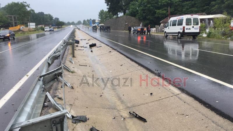 Direksiyon Hakimiyetini Kaybeden Sürücü Takla Attı