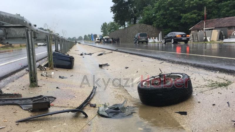 Direksiyon Hakimiyetini Kaybeden Sürücü Takla Attı