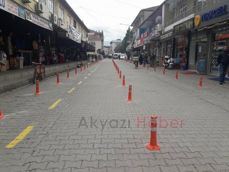 Dükkan önüne yapılan parklara Dubalı Çözüm