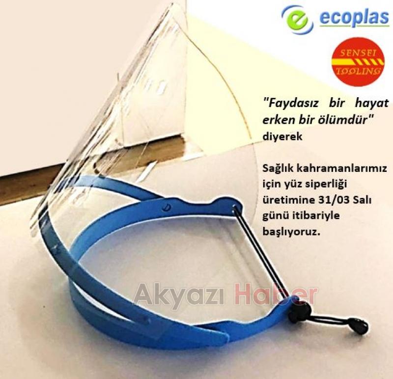 ECOPLAS SAĞLIK ÇALIŞANLARI iÇiN ÜRETiYOR